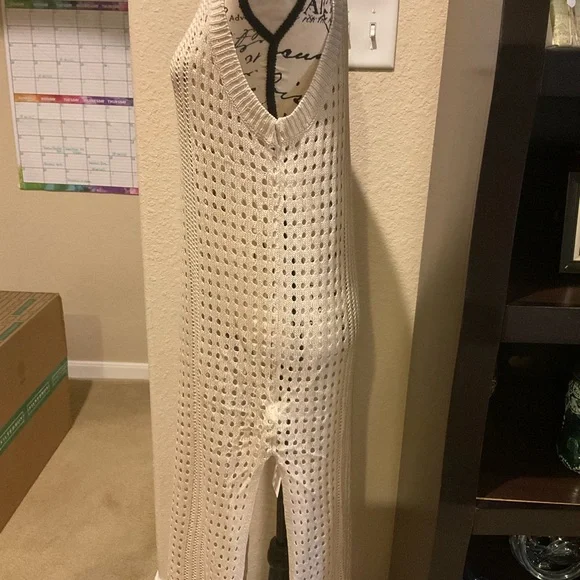 Cupshe Cream Crochet Swim Coverup - Picture 2 of 4